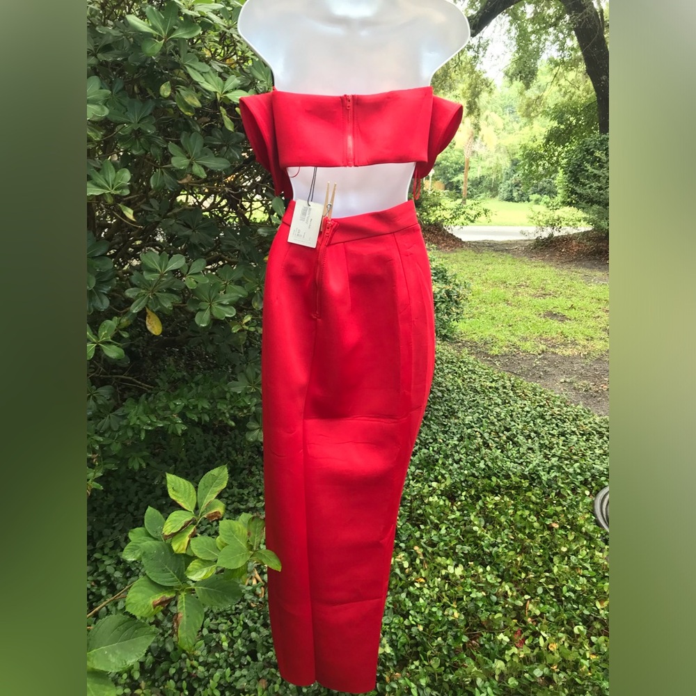 MABLE Red Strapless Ruffle Top and Skirt Set NWT Size S - Picture 12 of 16